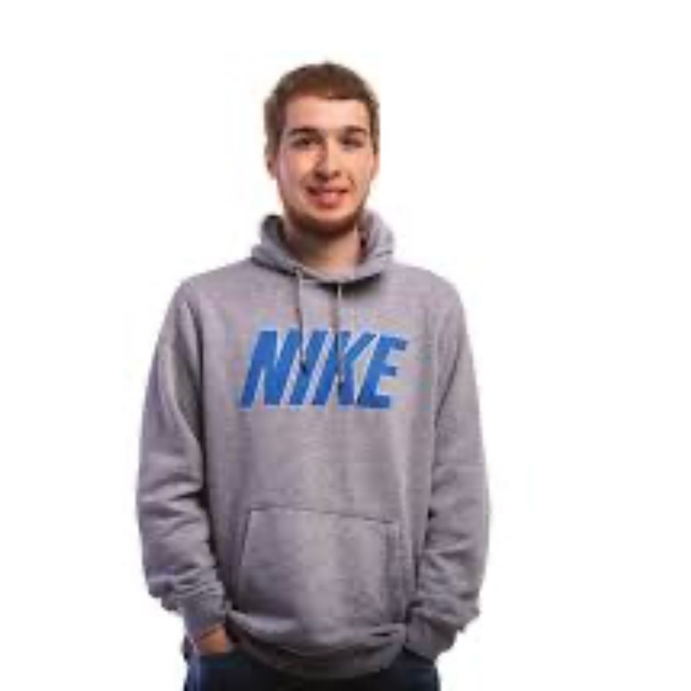 Nike vintage  Gray and Blue Hoodie